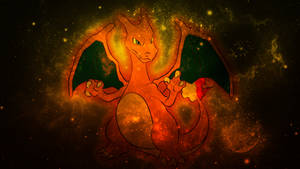 Feel The Magic Of Charizard In This Translucent Galaxy Wallpaper