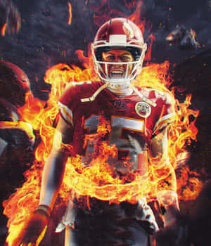 Feel The Passion Of Football On Fire Wallpaper