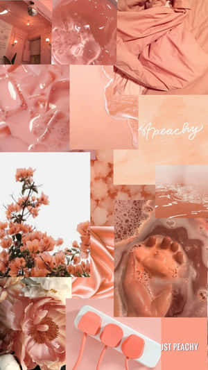 Feel The Peachy Vibes Of Orange Aesthetics Wallpaper