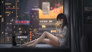 Feel The Rain With This Anime Wallpaper Wallpaper