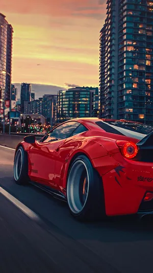 Feel The Thrill Of Driving The Iconic Ferrari 458 Italia Wallpaper