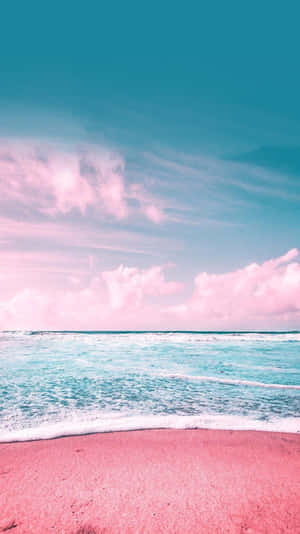 Feel The Tropical Serenity At The Stunning Pink Sand Beach Wallpaper