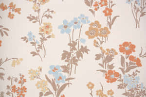 Feel The Vibes Of A 70s Blooming Garden Wallpaper