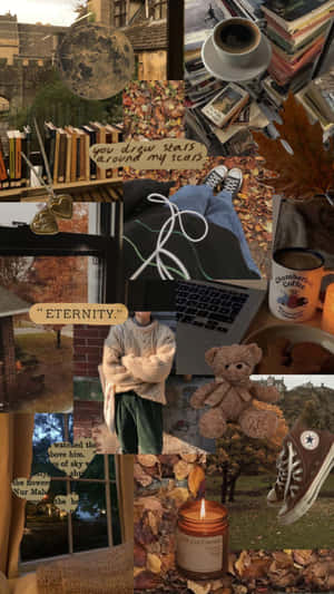 Feel The Warmth Of Autumn With This Fall Collage Desktop Wallpaper Wallpaper