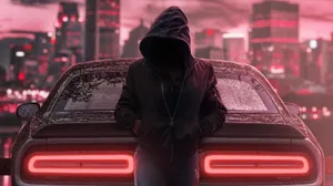 Feeling Alone Hoodie Neon Wallpaper