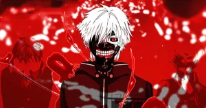 Feeling The Power Of Red Anime Aesthetic Wallpaper