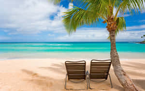 'feelultimate Joy And Relaxation On A Hawaiian Beach' Wallpaper