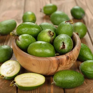 Feijoa In The Wooden Bowl Wallpaper