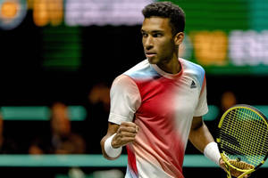 Felix Auger Aliassime Small Fist Pump Wallpaper