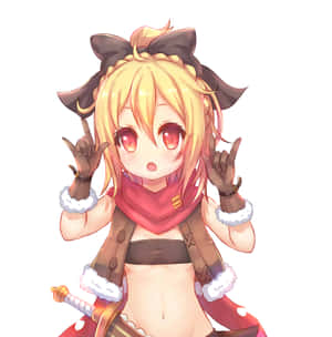 Felt From Re: Zero Posing With Her Sword In A Dynamic Action Scene. Wallpaper