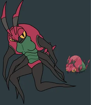 Female And Male Venipede Wallpaper