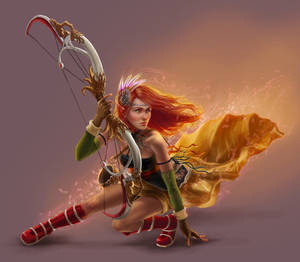 Female Archery Art Wallpaper