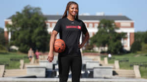 Female Basketball Player University Campus Wallpaper