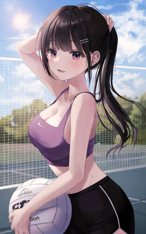 Female Ecchi Volleyball Player Wallpaper