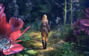 Female Elf Fantasy Art Wallpaper