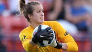 Female Soccer Goalkeeperin Action.jpg Wallpaper