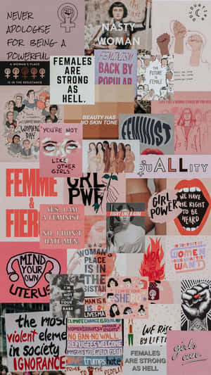 Feminist Collage Artwork Wallpaper