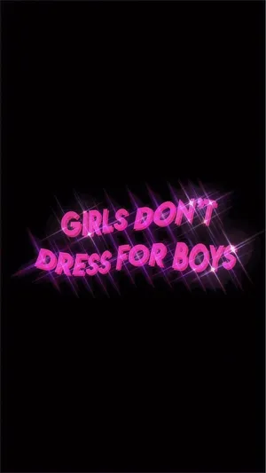 Feminist Neon Slogan Black Background Wallpaper