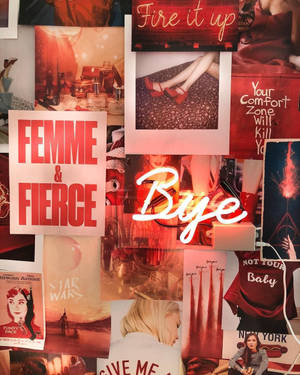 Femme And Fierce Red Aesthetic Iphone Wallpaper