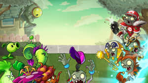 Fend Off Zombies With Fun And Plants Wallpaper