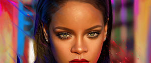 Fenty Rihanna Green Eyes Wallpaper