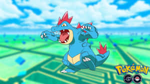 Feraligatr On A Pokemon Go Map Wallpaper