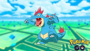 Feraligatr On A Pokemon Go Map Wallpaper