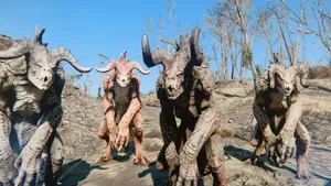 Ferocious Deathclaw In The Wasteland Wallpaper