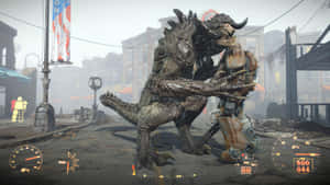 Ferocious Deathclaw In The Wasteland Wallpaper