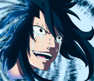 Ferocious Gajeel Redfox In Action Wallpaper