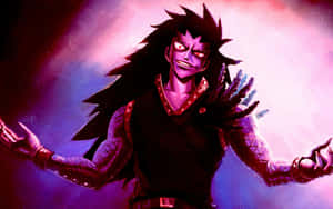 Ferocious Gajeel Redfox, Roaring In Battle Wallpaper