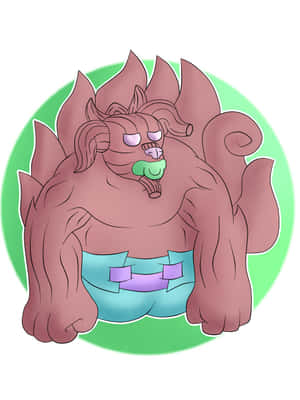 Ferocious Gyuki In Its Natural Surroundings Wallpaper