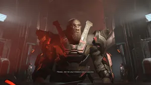 Ferocious Halo Brutes In Ominous Battle Scene Wallpaper