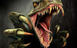 Ferocious Indominus Rex Roaring Wallpaper