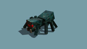 Ferocious Minecraft Spider In Action Wallpaper