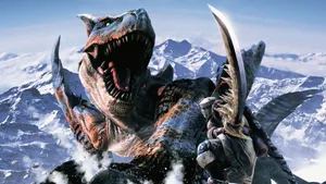 Ferocious Nergigante Roaring In Monster Hunter Wallpaper