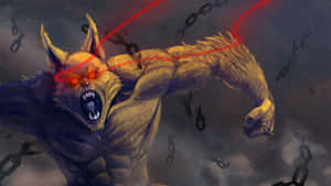 Ferocious Wolf Attack In The Forest Wallpaper