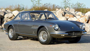 Ferrari 330 Gtc Metallic Dark Gray Wallpaper