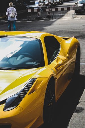 Ferrari 458 Italia Shines In Yellow Wallpaper