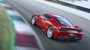 Ferrari 458 Speciale Speeding On The Road Wallpaper