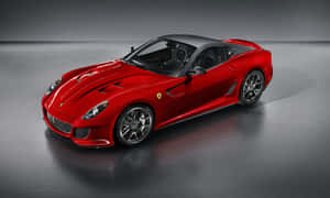 Ferrari 599 Gtb Fiorano Cruising On A Scenic Road Wallpaper