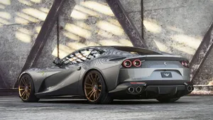 Ferrari 812 Superfast In Striking Red Wallpaper