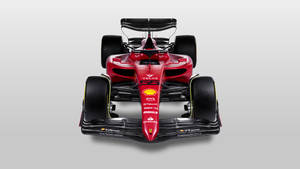 Ferrari F1 Car In Red On A White Background Wallpaper