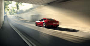 Ferrari F12 Berlinetta On A Beautiful Countryside Road Wallpaper