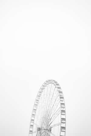 Ferris Wheel Soft White Aesthetic Wallpaper