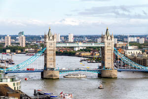 Ferry Boat Under Tower Bridge Wallpaper