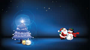 Festive 3d Christmas Scene Wallpaper