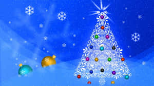 Festive 3d Christmas Scene Wallpaper