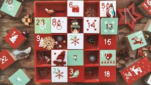 Festive Advent Calendar Boxes Wallpaper