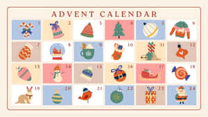 Festive Advent Calendar Design Wallpaper
